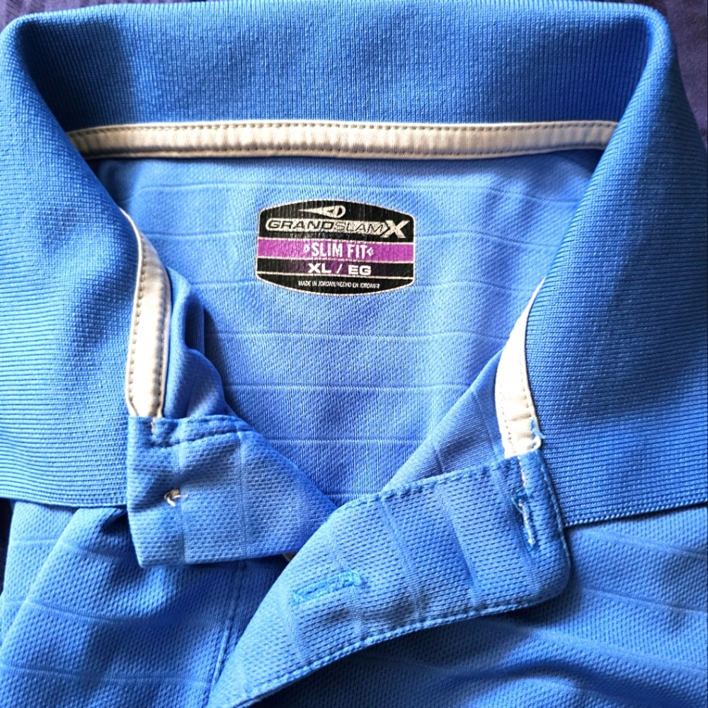 Grand slam slim, fit men’s polo size large